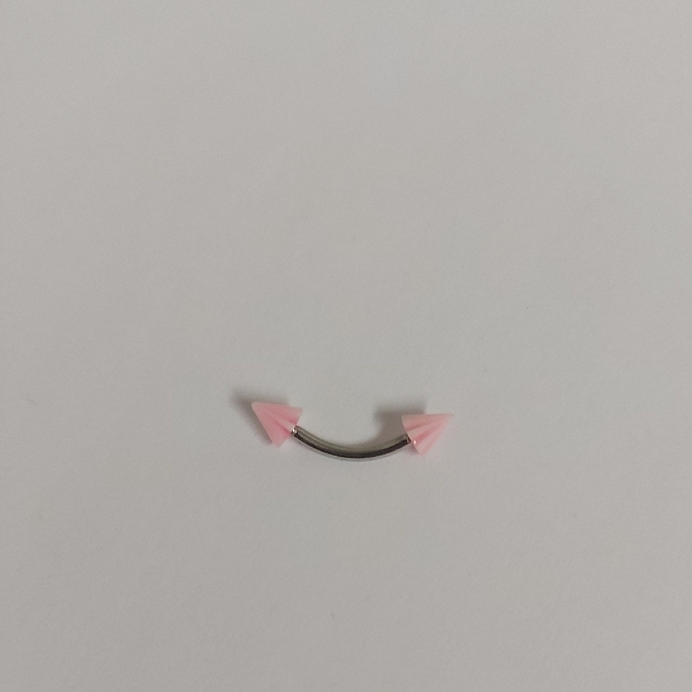 Pink Arrowhead Barbell Piercing